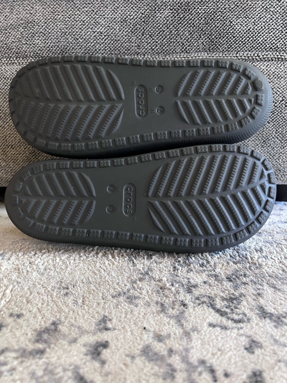 CROCS Black Slide Sandals with Vent Holes - Picture 5 of 8